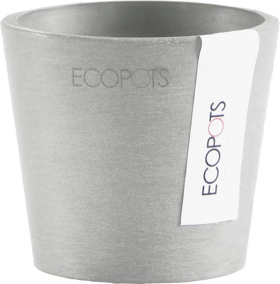 ECOPOTS Blumentopf AMSTERDAM Mini White Grey, BxTxH: 8x8x7 cm von ECOPOTS