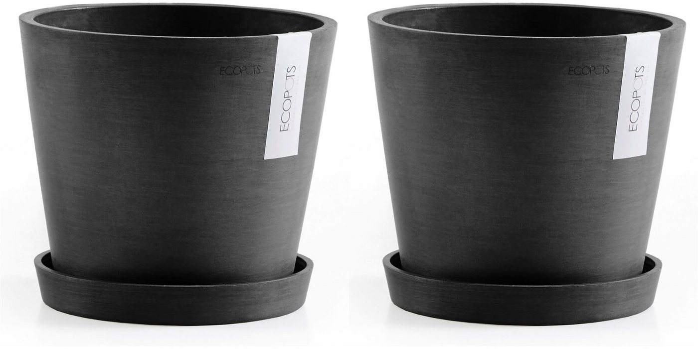 ECOPOTS Blumentopf Amsterdam (Set, 2 St), mit passenden Untersetzern von ECOPOTS