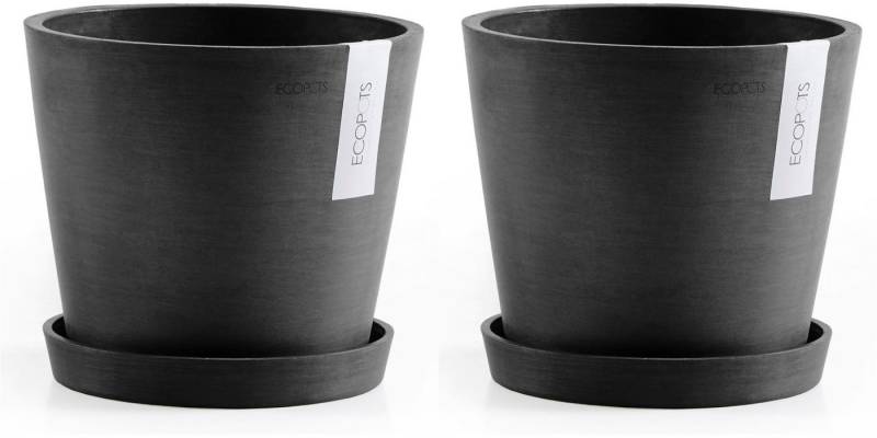 ECOPOTS Blumentopf Amsterdam (Set, 2 St), mit passenden Untersetzern von ECOPOTS