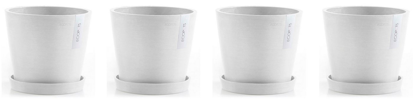 ECOPOTS Blumentopf Amsterdam (Set, 4 St), mit passenden Untersetzern von ECOPOTS