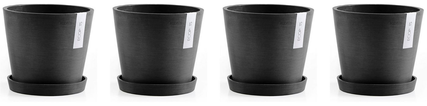 ECOPOTS Blumentopf Amsterdam (Set, 4 St), mit passenden Untersetzern von ECOPOTS