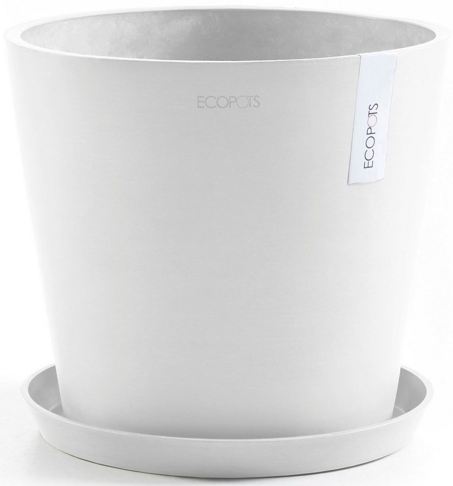 ECOPOTS Blumentopf Amsterdam 30 Weiß, für innen und außen: frostsicher, bruchsicher und lichtbeständig von ECOPOTS