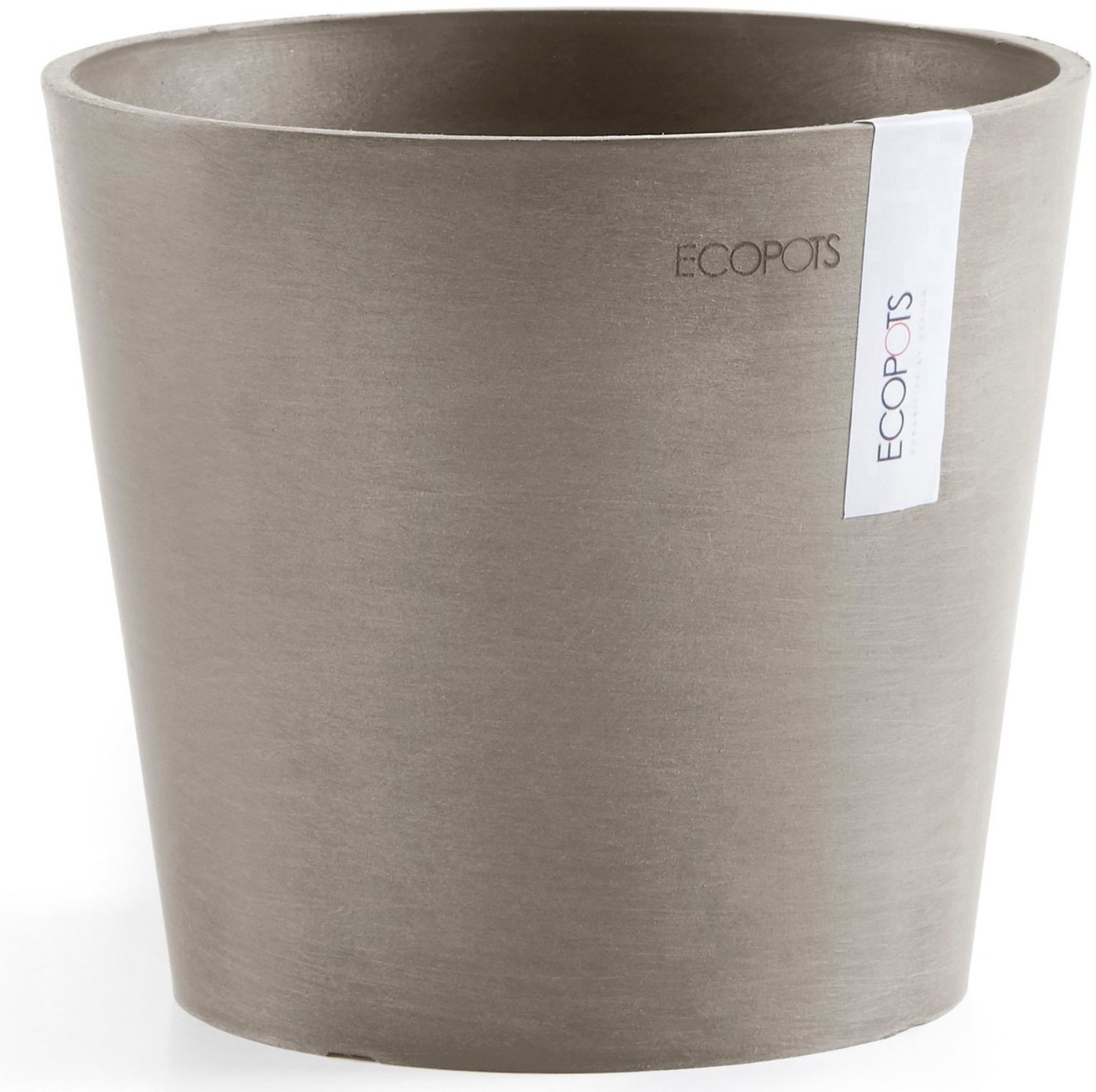 ECOPOTS Blumentopf Amsterdam Mini 17 Taupe, für den Innenbereich von ECOPOTS