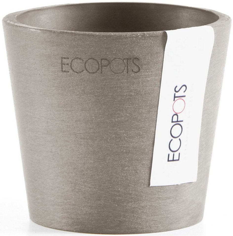 ECOPOTS Blumentopf Amsterdam Mini 8 Taupe, für den Innenbereich von ECOPOTS