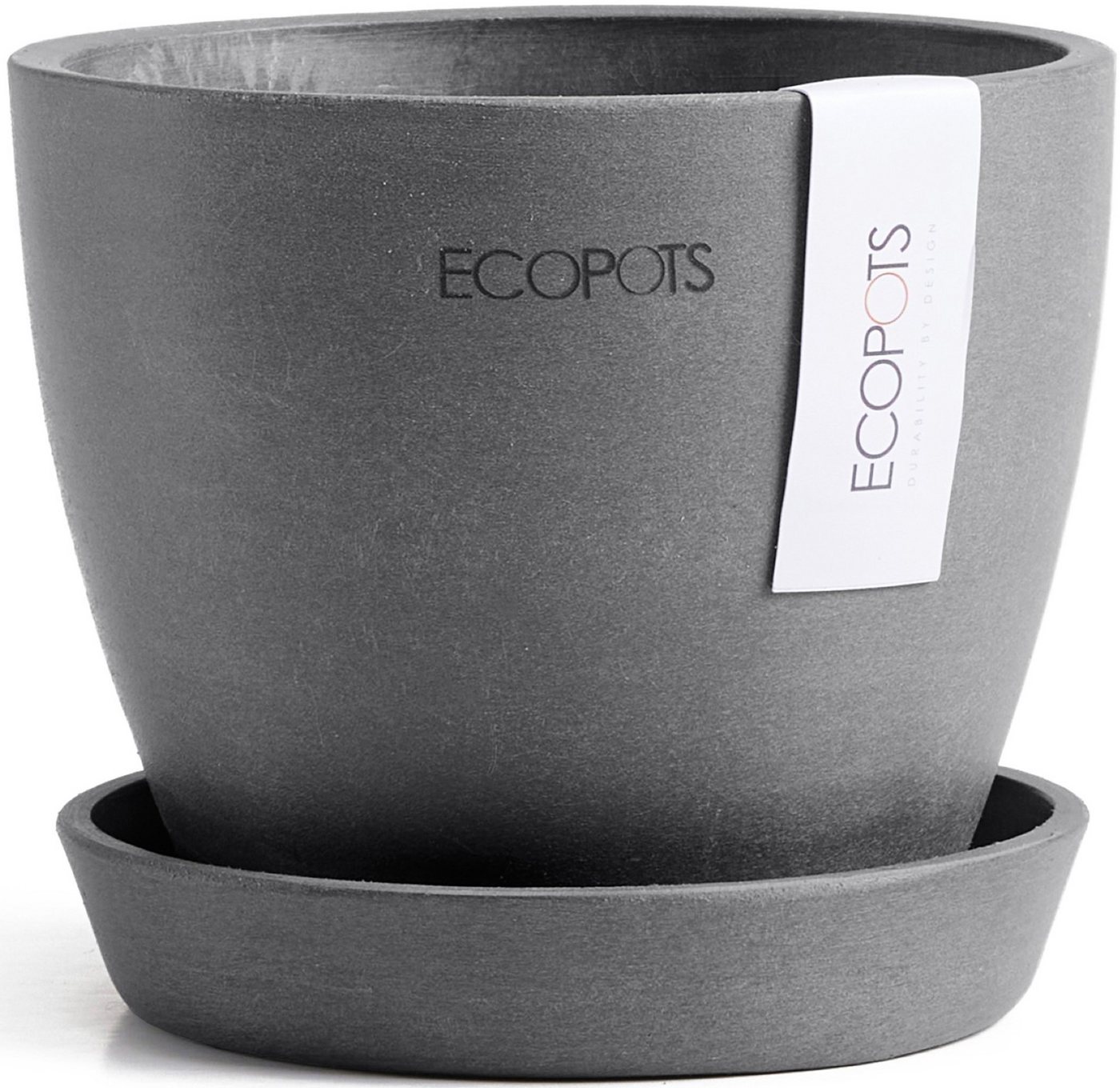 ECOPOTS Blumentopf Antwerp Mini 11 Grau, für den Innenbereich von ECOPOTS