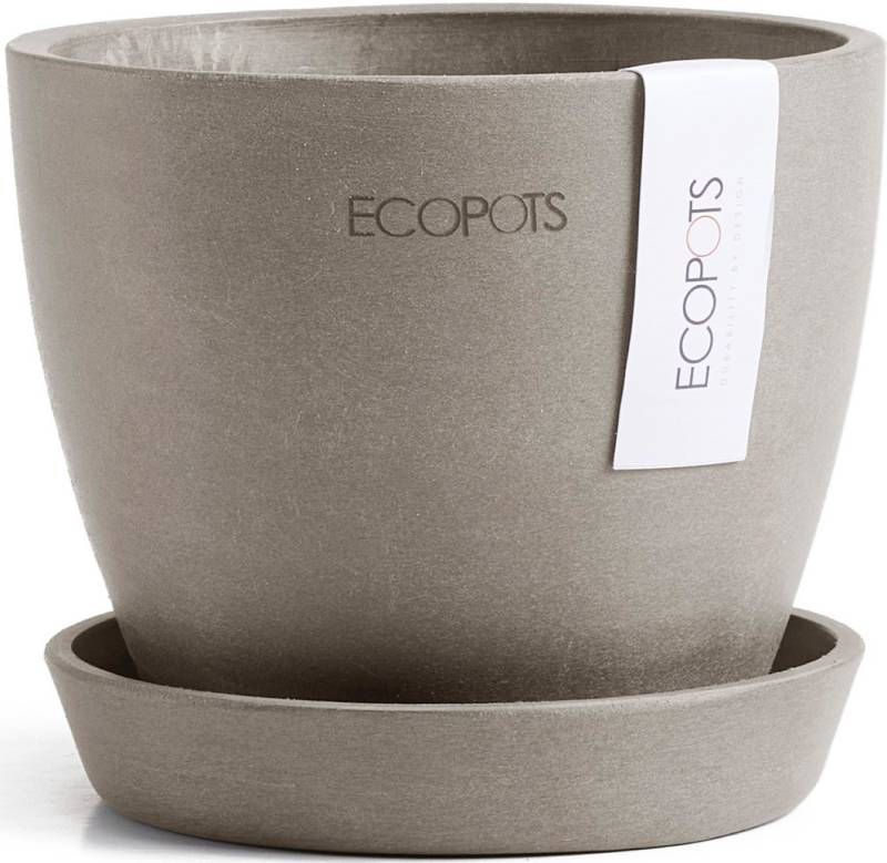 ECOPOTS Blumentopf Antwerp Mini 11 Taupe, für den Innenbereich von ECOPOTS