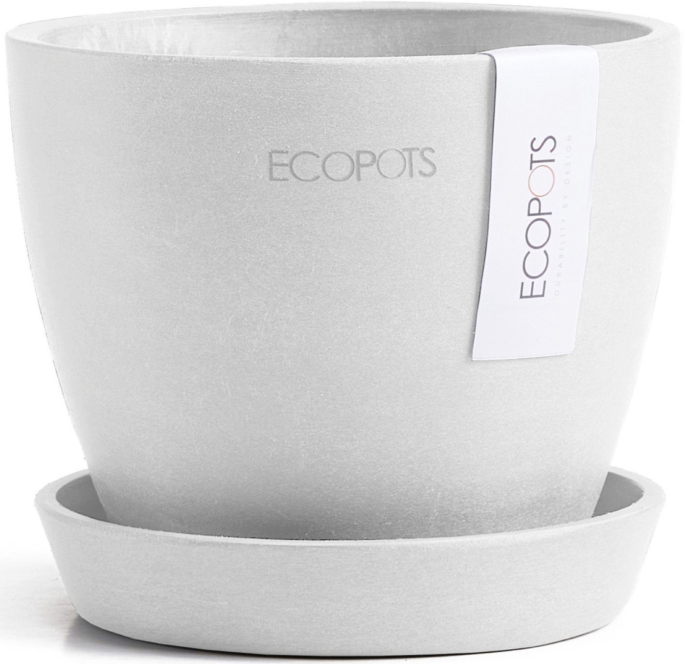 ECOPOTS Blumentopf Antwerp Mini 11 Weiß, für den Innenbereich von ECOPOTS