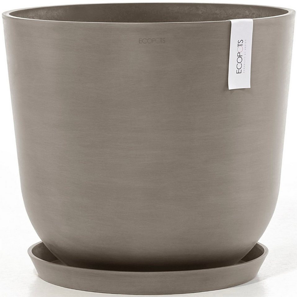 ECOPOTS Blumentopf Oslo 45 + Wassersystem Taupe, für innen und außen: frostsicher, bruchsicher und lichtbeständig von ECOPOTS