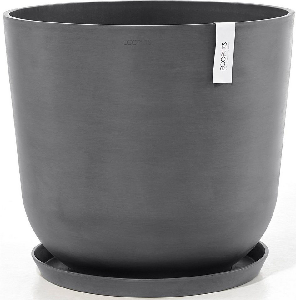 ECOPOTS Blumentopf Oslo 55 + Wassersystem Grau, für innen und außen: frostsicher, bruchsicher und lichtbeständig von ECOPOTS