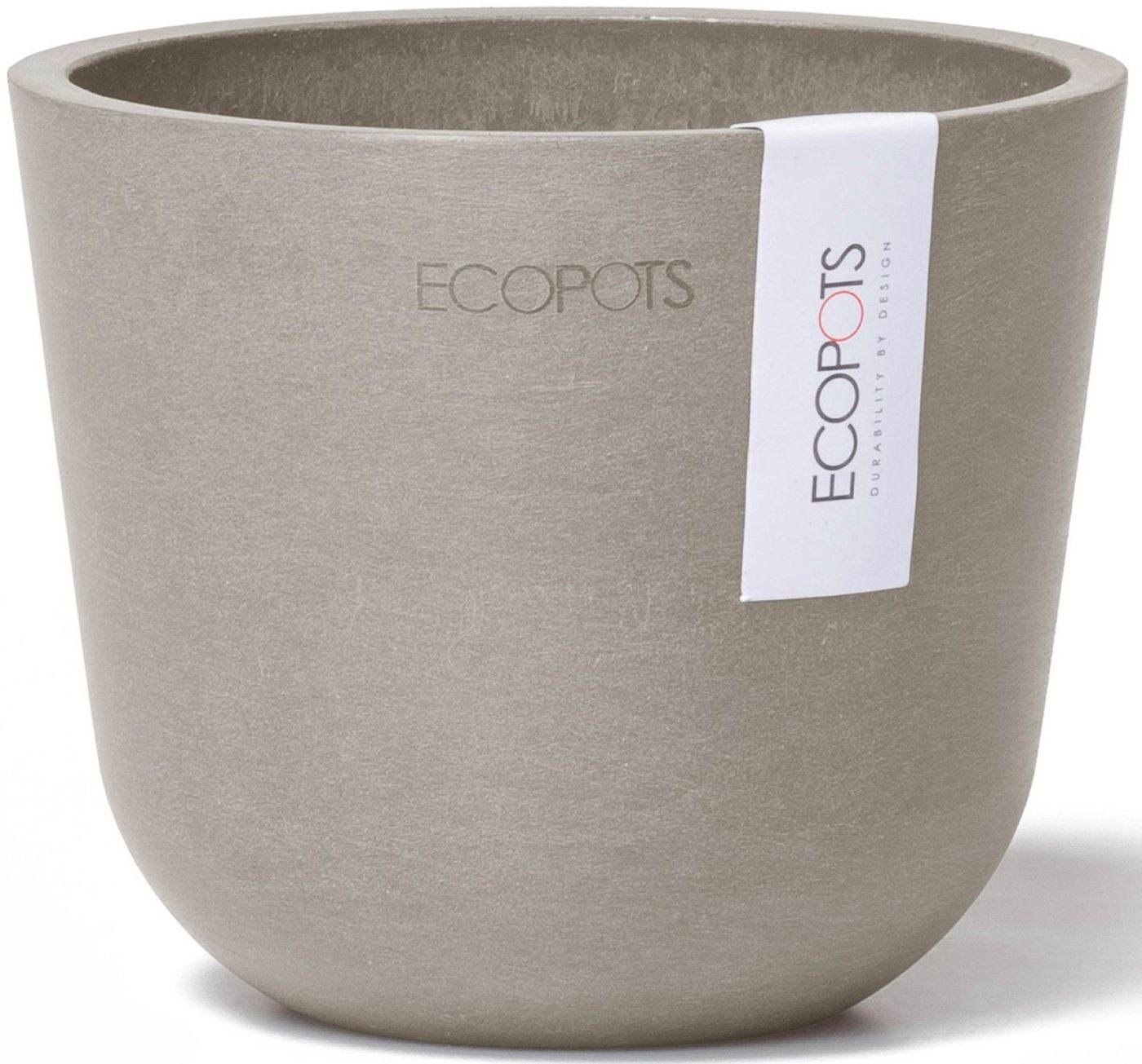 ECOPOTS Blumentopf Oslo Mini 11,5 Taupe, für den Innenbereich von ECOPOTS