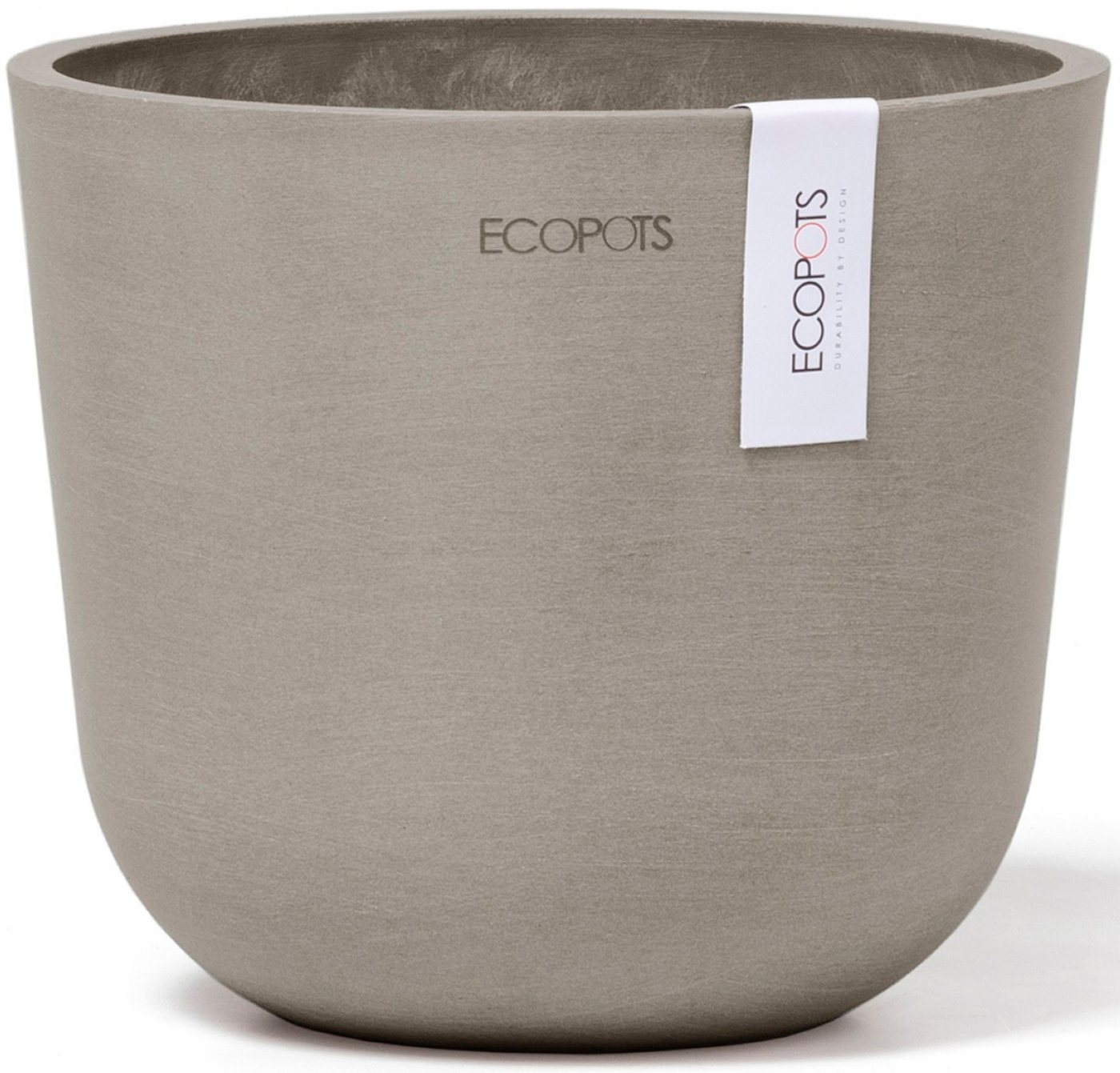 ECOPOTS Blumentopf Oslo Mini 16 Taupe, für den Innenbereich von ECOPOTS