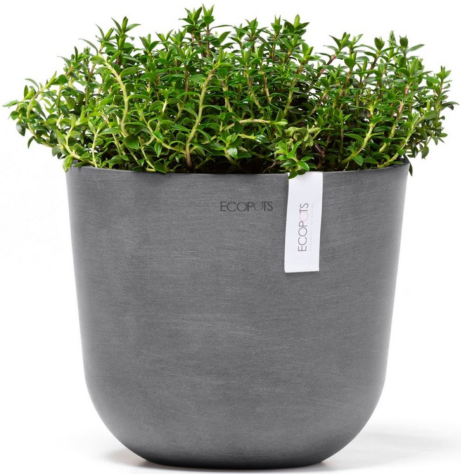 ECOPOTS Blumentopf Oslo Mini 19 Grau, für den Innenbereich von ECOPOTS