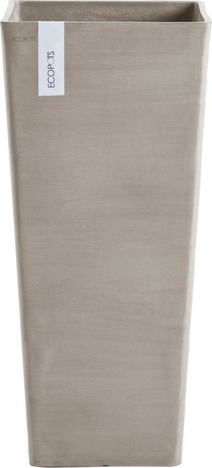 ECOPOTS Blumentopf ROTTERDAM HIGH Taupe, BxTxH: 32x32x70 cm von ECOPOTS