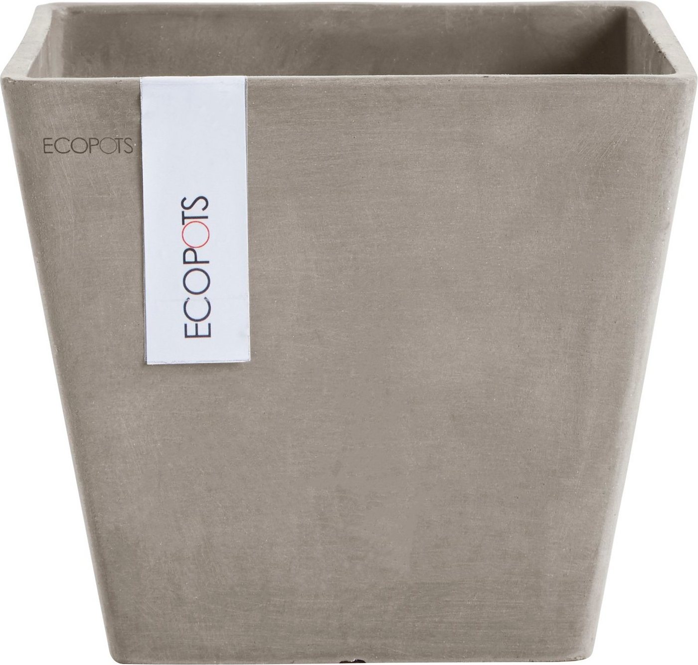 ECOPOTS Blumentopf ROTTERDAM Taupe, BxTxH: 20x20x17,5 cm von ECOPOTS