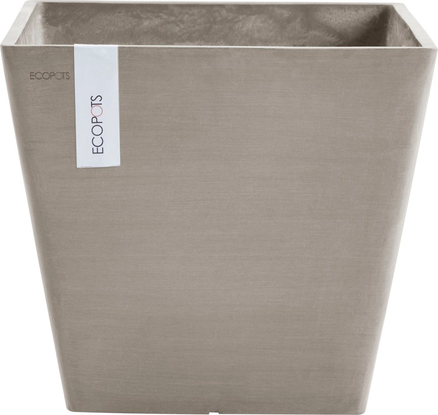 ECOPOTS Blumentopf ROTTERDAM Taupe, BxTxH: 30x30x26 cm von ECOPOTS