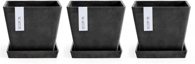 ECOPOTS Blumentopf Rotterdam (Set, 3 St), mit passenden Untersetzern von ECOPOTS