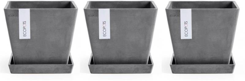 ECOPOTS Blumentopf Rotterdam (Set, 3 St), mit passenden Untersetzern von ECOPOTS