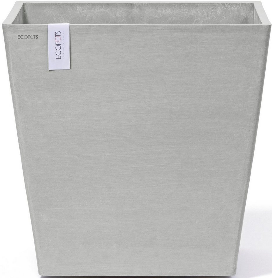 ECOPOTS Blumentopf Rotterdam mit Rollen 50 Weißgrau, für innen und außen: frostsicher, bruchsicher und lichtbeständig ECOPOTS Blumentopf Rotterdam mit Rollen 50 Weißgrau, für innen und außen: frostsicher, bruchsicher und lichtbeständig von ECOPOTS