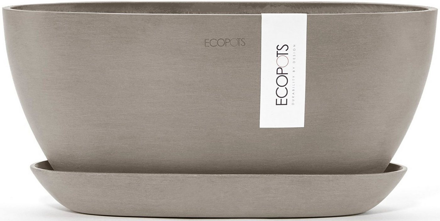 ECOPOTS Blumentopf Sofia 30 Taupe, für innen und außen: frostsicher, bruchsicher und lichtbeständig von ECOPOTS