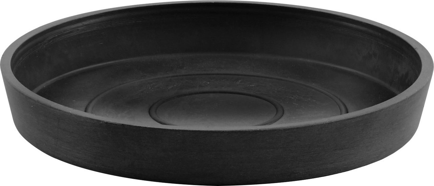 ECOPOTS Blumentopfuntersetzer ROUND SAUCER Dark Grey, BxTxH: 15x15x2,5 cm von ECOPOTS