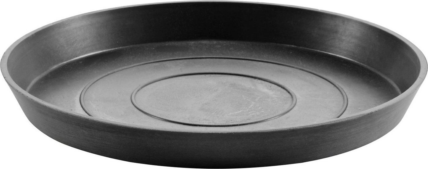 ECOPOTS Blumentopfuntersetzer ROUND SAUCER Dark Grey, BxTxH: 21x21x2,5 cm von ECOPOTS