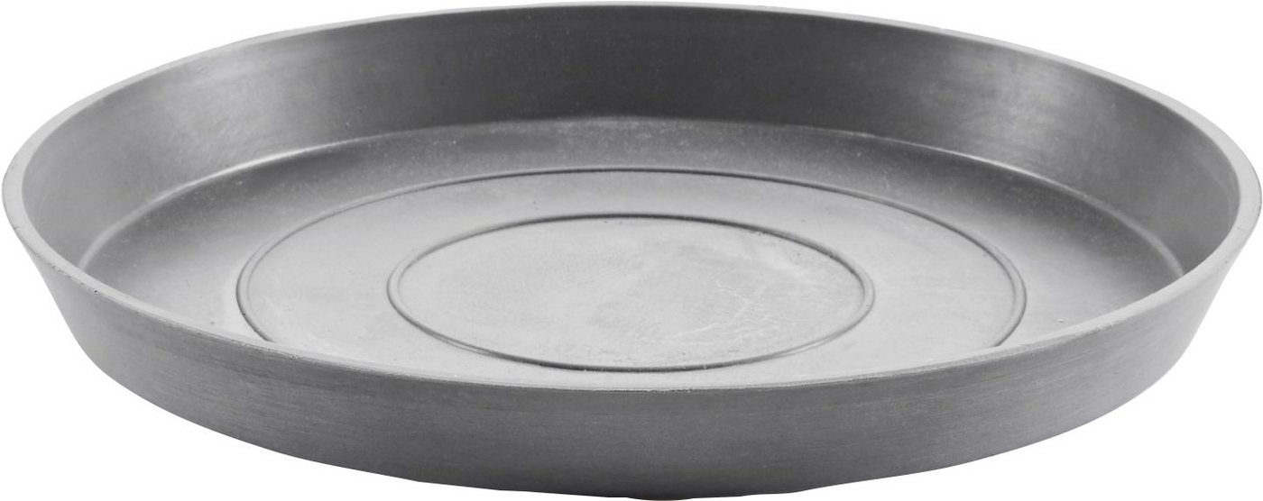 ECOPOTS Blumentopfuntersetzer ROUND SAUCER Grey, BxTxH: 21x21x2,5 cm von ECOPOTS