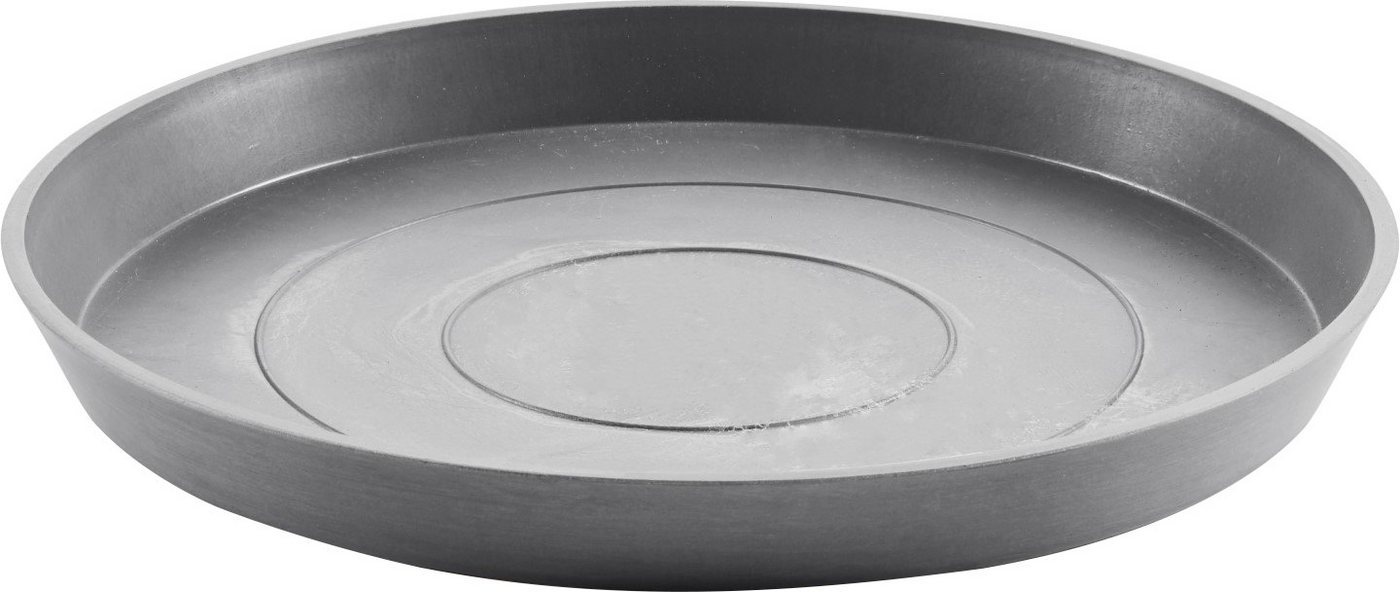 ECOPOTS Blumentopfuntersetzer ROUND SAUCER Grey, BxTxH: 44,5x44,5x3,5 cm von ECOPOTS