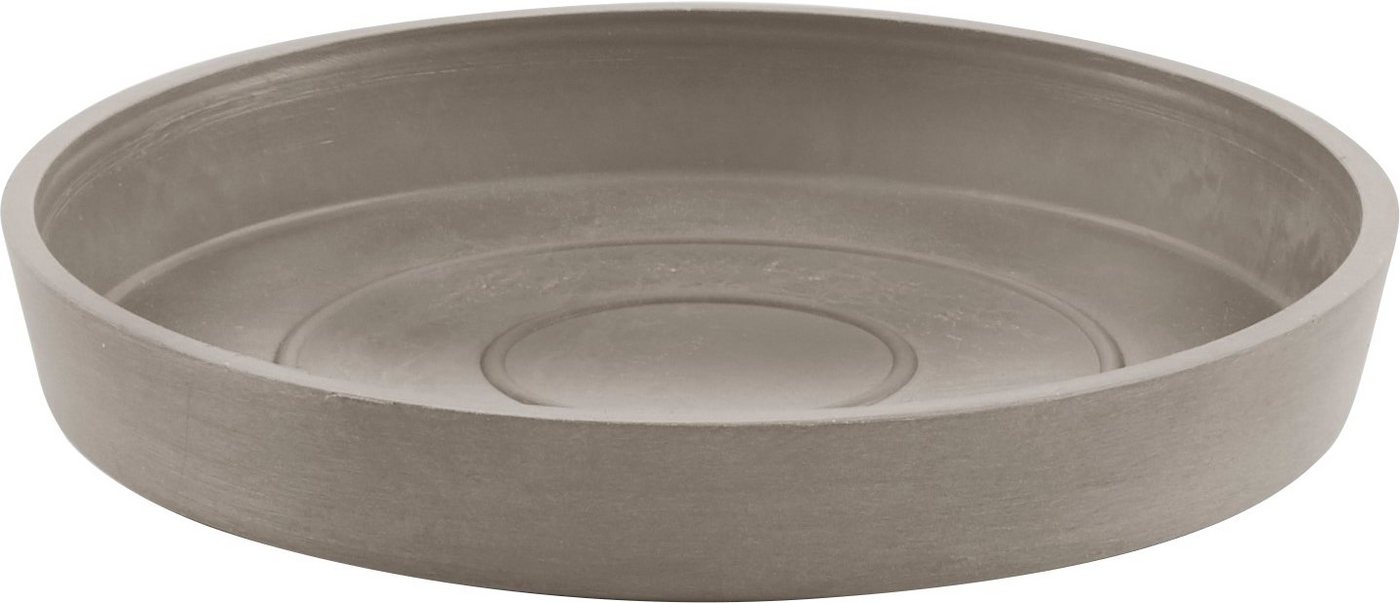 ECOPOTS Blumentopfuntersetzer ROUND SAUCER Taupe, BxTxH: 18x18x2,5 cm von ECOPOTS