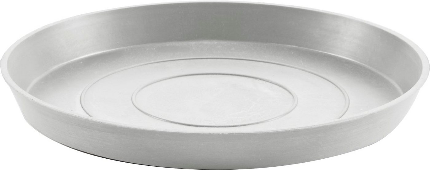 ECOPOTS Blumentopfuntersetzer ROUND SAUCER White Grey, BxTxH: 36,5x36,5x3,5 cm von ECOPOTS