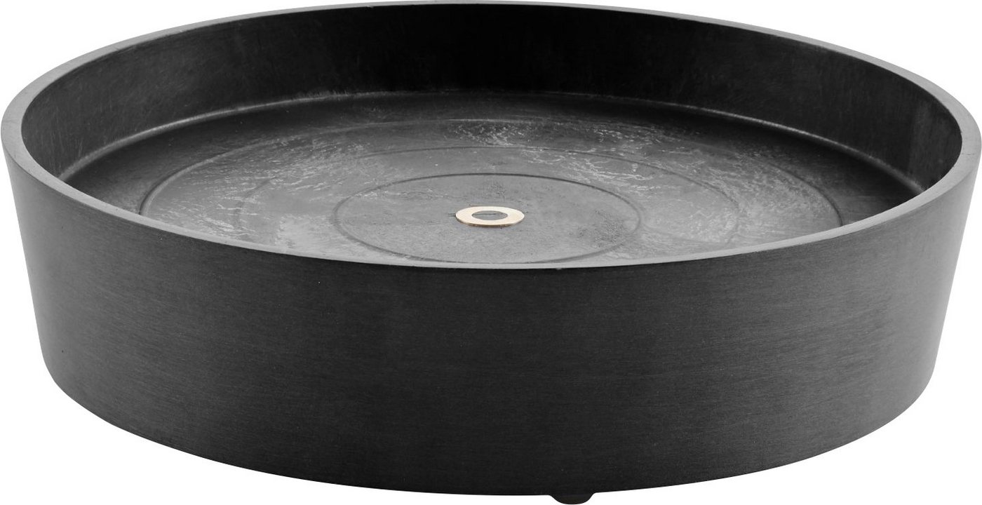 ECOPOTS Blumentopfuntersetzer SAUCER WHEELS Dark Grey, BxTxH: 28,7x28,7x8,3 cm von ECOPOTS