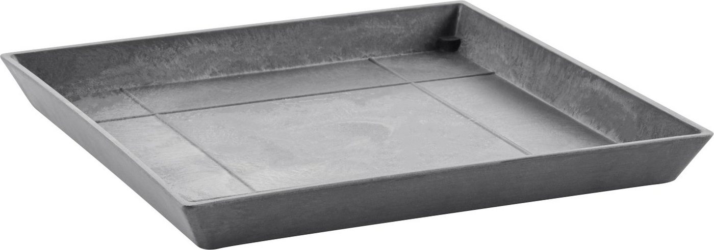 ECOPOTS Blumentopfuntersetzer SQUARE SAUCER Grey, BxTxH: 43x43x3,5 cm von ECOPOTS