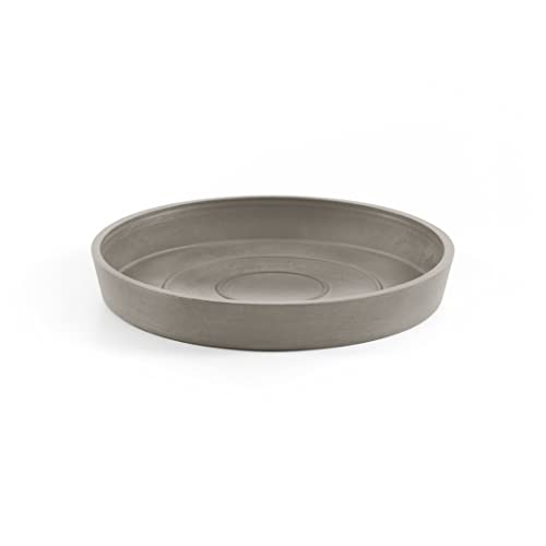 Ecopots Untersetzer für Blumentopf Amsterdam Braun Grau - Durchmesser Ø Außen 15 cm/Innen 12 cm rund klein - Unterteller für Pflanzentopf Recycling Kunststoff - Topfuntersetzer Indoor Outdoor von Ecopots