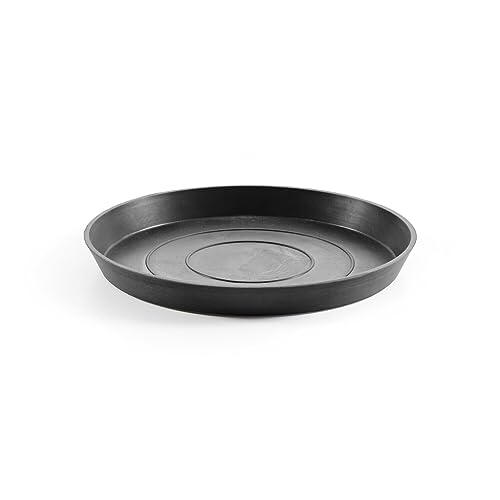 Ecopots Untersetzer für Blumentopf Amsterdam Dunkel Grau - Durchmesser Ø Außen 36 cm/Innen 33 cm rund groß - Unterteller für Pflanzentopf Recycling Kunststoff - Topfuntersetzer Indoor Outdoor von Ecopots
