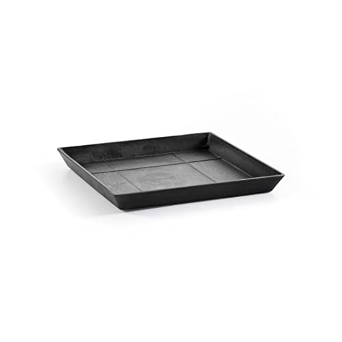 Ecopots Untersetzer für Blumentopf Rotterdam Dunkel Grau - Außen 22 x 22 cm/Innen 19 x 19 cm - Unterteller für Pflanzentopf aus Recycling Kunststoff - Topfuntersetzer modern für Indoor und Outdoor von Ecopots