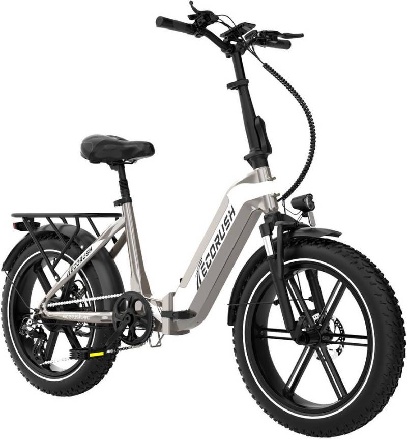 ECORUSH E-Bike 20*3,0 Zoll Elektrofahrrad bis zu 60-100km von ECORUSH