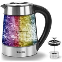 Ecosa - Glas Wasserkocher mit Temperatureinstellung 40°C - 100°C Hochwertiges Edelstahl Mit integriertem Teesieb 2 Stunden Warmhaltefunktion Ecosa - Glas Wasserkocher mit Temperatureinstellung 40°C - 100°C Hochwertiges Edelstahl Mit integriertem Teesieb 2 Stunden Warmhaltefunktion von ECOSA