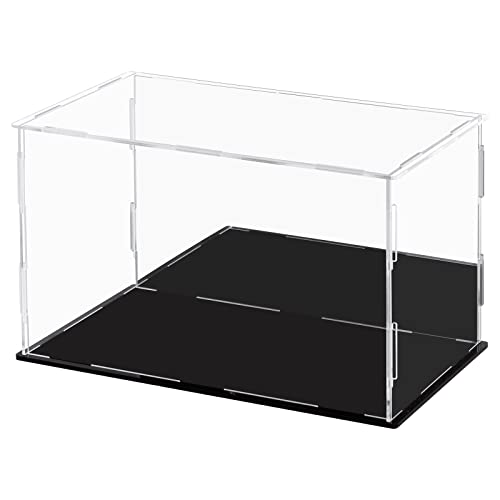 ECOSEAO Acyrlic durchsichtige Display Box, mit Spiegelmontage Arbeitsplatten Würfel für Sammlerstücke, Vitrine für Actionfiguren, Sammlerstücke, Heimaufbewahrung (25 x 15 x 15 cm) von ECOSEAO