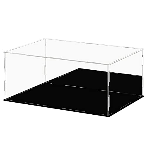 Ecoseao Acyrlic durchsichtige Display Box, mit Spiegelmontage Arbeitsplatten Würfel für Sammlerstücke, Vitrine für Actionfiguren, Sammlerstücke, Heimaufbewahrung (35cmx25cmx15cm) von ECOSEAO