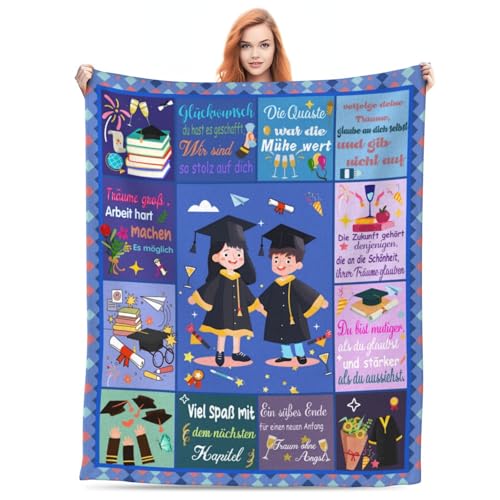 ECOSHOW Bachelor Abschluss Geschenk - Schulabschluss Decke Geschenke für Bestandene Prüfung, Master Abschluss Geschenk Abschiedsgeschenk Geschenkidee Kuscheldecke Flauschig mit Spruch 130x150cm ECOSHOW Bachelor Abschluss Geschenk - Schulabschluss Decke Geschenke für Bestandene Prüfung, Master Abschluss Geschenk Abschiedsgeschenk Geschenkidee Kuscheldecke Flauschig mit Spruch 130x150cm von ECOSHOW
