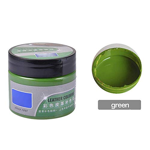ECOSWAY Auto Leder Renovierten Panade Paste Wartung Agent, Leder Komplementär Farbe Reparatur Paste, Sofa Leder Schuhe Leder Bekleidung Renovierten Paste mit 8 Verbunden Zubehör - Grün von ECOSWAY
