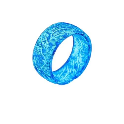 ECOSWAY Leuchtendes Leuchtende Ring Leuchtende Im Dunkeln Schmuck Unisex Dekoration für Damen Herren - Blau, 6 von ECOSWAY