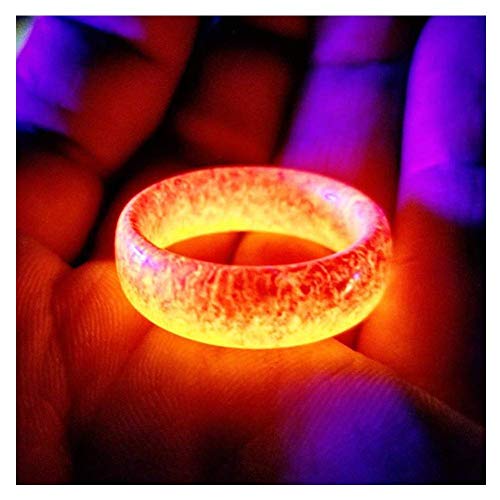 ECOSWAY Leuchtendes Leuchtende Ring Leuchtende Im Dunkeln Schmuck Unisex Dekoration für Damen Herren - Rot, 10 von ECOSWAY