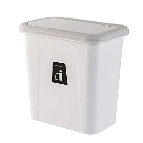 ECOSWAY Push-Top Trash Kann Chef Wandbehang Automatisch Rückkehr Deckel für Frucht Gemüse Pericarp - Weiß von ECOSWAY