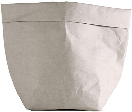 ECOSWAY Wiederverwendbar Waschbar Kraftpapier Tasche Pflanze Blumen Töpfe Multifunktion Heim Aufbewahrungstasche - Grau, 25X25X39CM von ECOSWAY