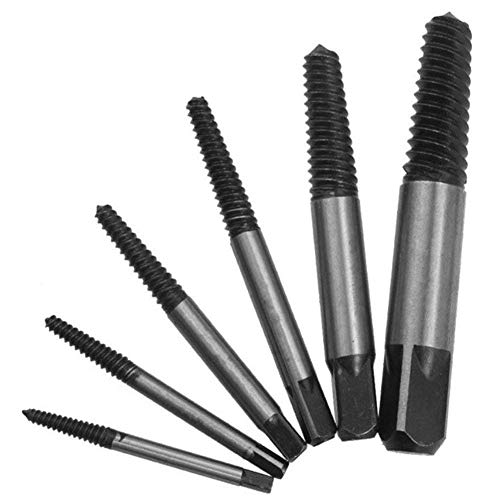 Ecosway 6 Teile Legierter Stahl Broken Bolzen Schraubenausdreher Entferner Bohrspitzen Set, Einfach Entfernen Nackt oder Beschädigt Schrauben Bohrer Zubehör Set von ECOSWAY