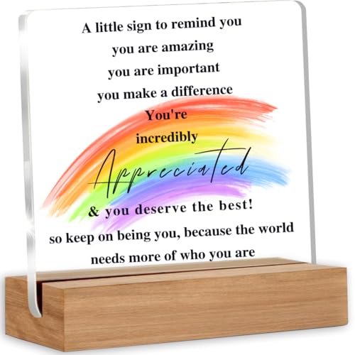 ECOTOB Schreibtischdekoration aus transparentem Acryl, inspirierendes Geschenk für Kollegen, Freunde, Teammitglieder von ECOTOB