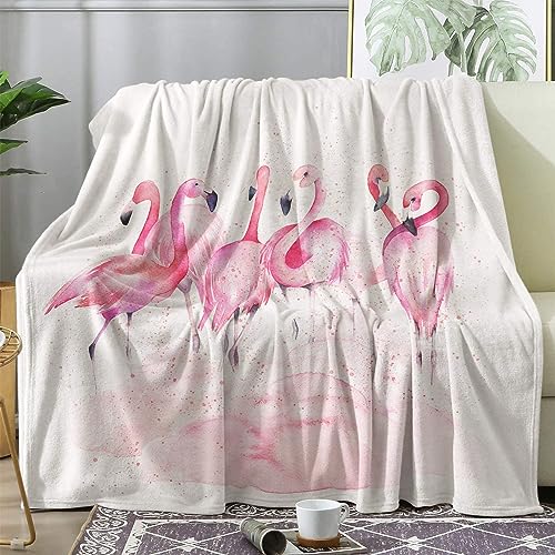 Kuscheldecke Flauschig Fuchs, Große Decke Fleecedecke 220x240 Rosa Tiere, Flanell Sofadecke Blanket XXL, Wohndecke Schlafdecke Winter Warm Weich, Deko Decken für Couch Bed von ECOTOS