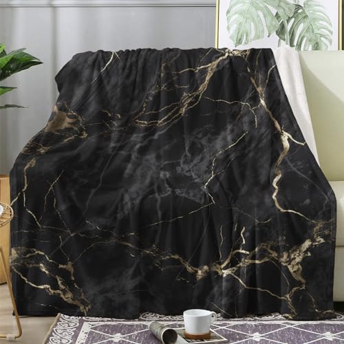 ECOTOS Kuscheldecke Flauschig Marmor, Decke Wolldecke 150x200 Abstrakt, Flanell Sofadecke Blanket XL, Fleecedecke Wohndecke Schlafdecke Weich, Deko Decken für Couch Bed von ECOTOS
