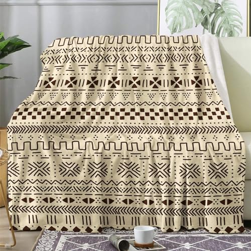 ECOTOS Kuscheldecke Flauschig Vintage, Decke Wolldecke 150x200 Ethnischen Boho, Flanell Sofadecke Blanket XL, Fleecedecke Wohndecke Schlafdecke Winter Warm Weich, Deko Decken für Couch Bed von ECOTOS