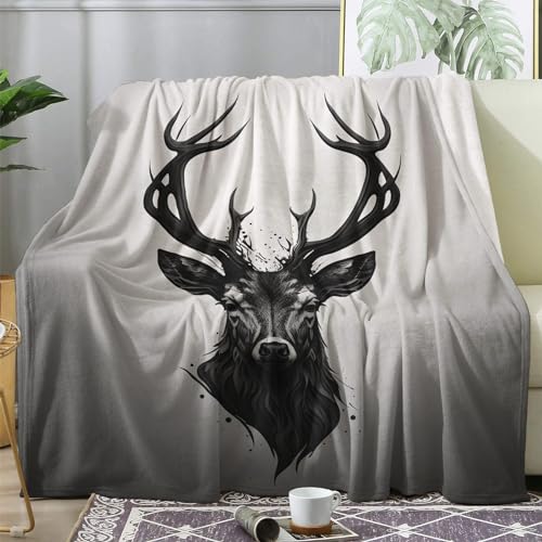 Kuscheldecke Hirschen Flauschig Decke 220x240 Elch Fleecedecke Sofadecke Couchdecke, Flanell Decken Blanket, Große XXL Wohndecke Winter Warm Weich Kuscheldecke Hirschen Flauschig Decke 220x240 Elch Fleecedecke Sofadecke Couchdecke, Flanell Decken Blanket, Große XXL Wohndecke Winter Warm Weich von ECOTOS